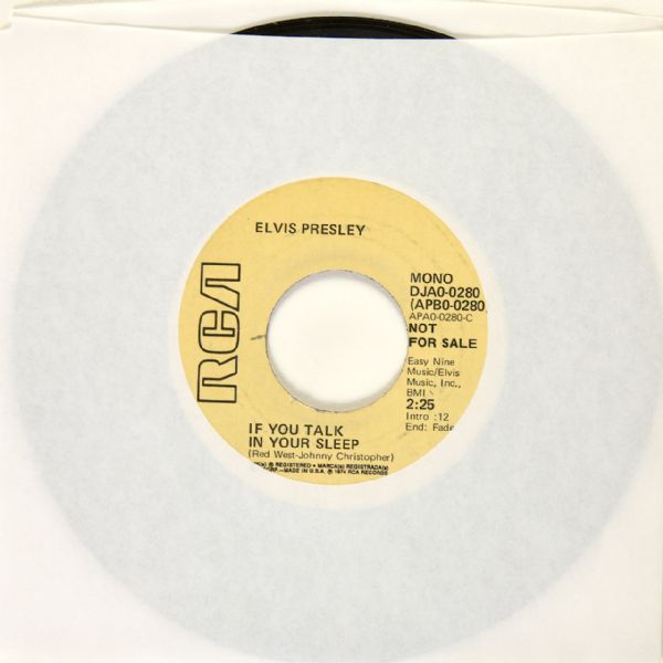 Elvis Presley "If You Talk In Your Sleep"/"Help Me" 45 